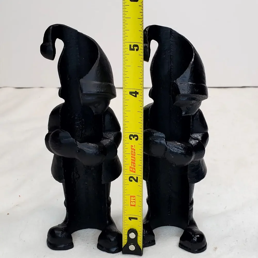 Elf Cast Iron Taper Candle Holders Crate and Barrel 5.5